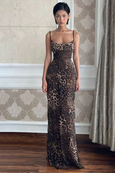 Animal Print Backless Slip Dress | Dress In Beauty